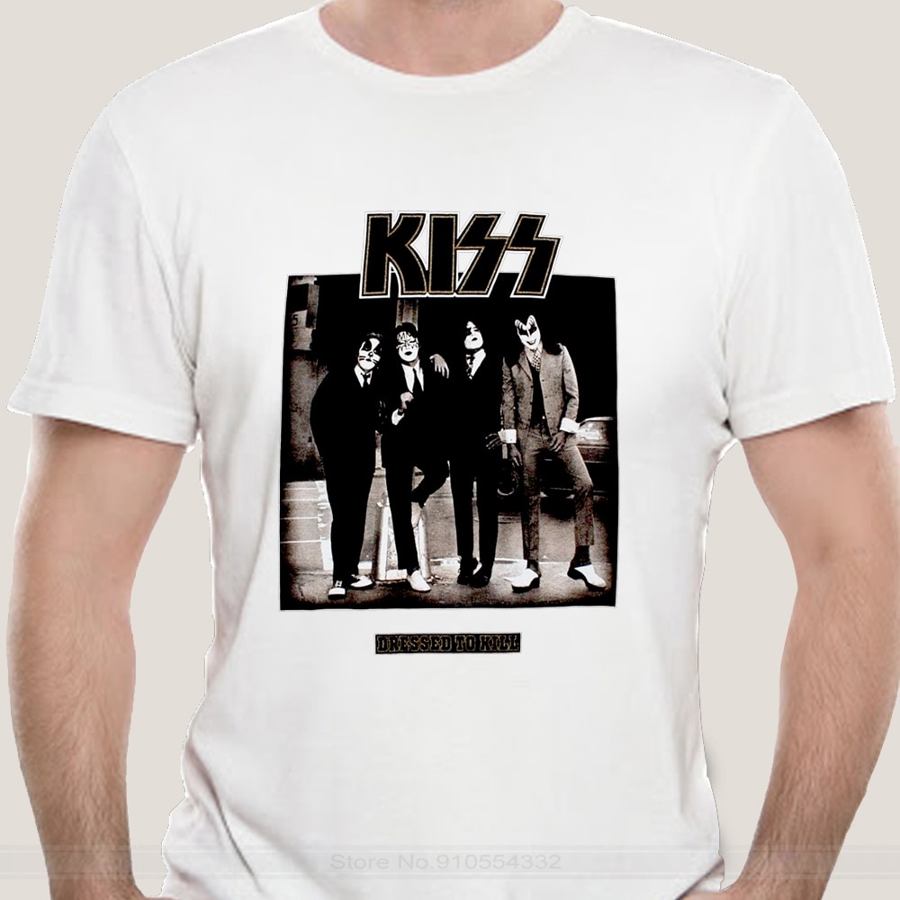 Kiss Dressed To Kill Black Tshirt Hard N Heavy Glam Rock Ace Frehley
