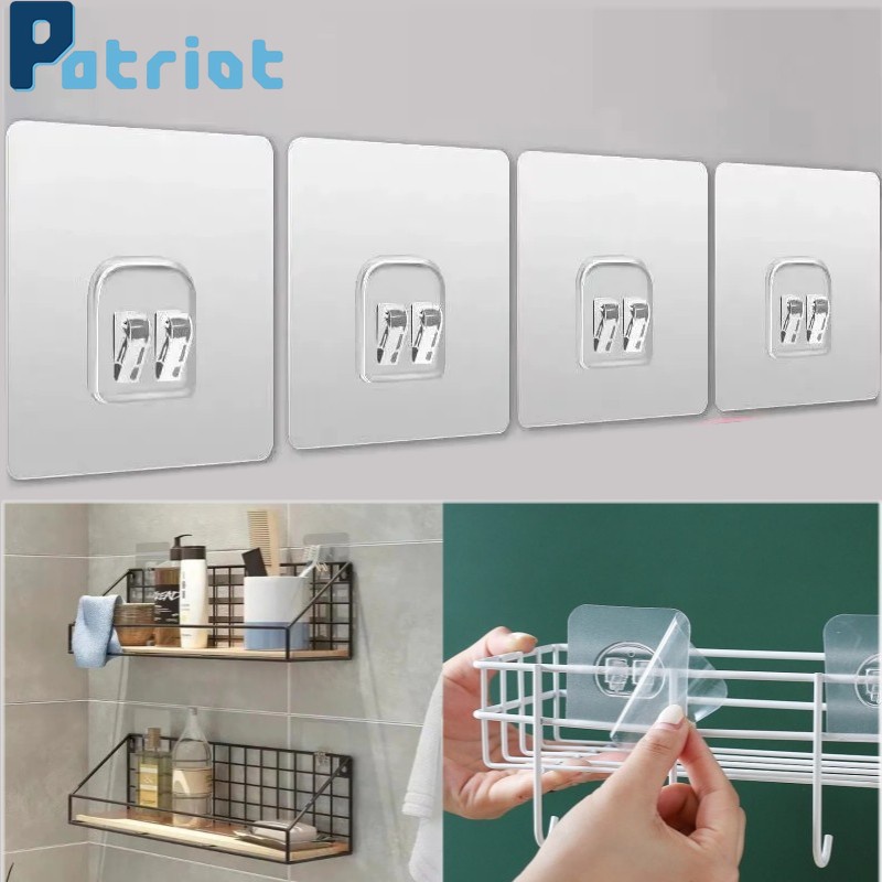 Double-sided Adhesive Wall Hooks For Hanging Racks / Bathroon Under ...