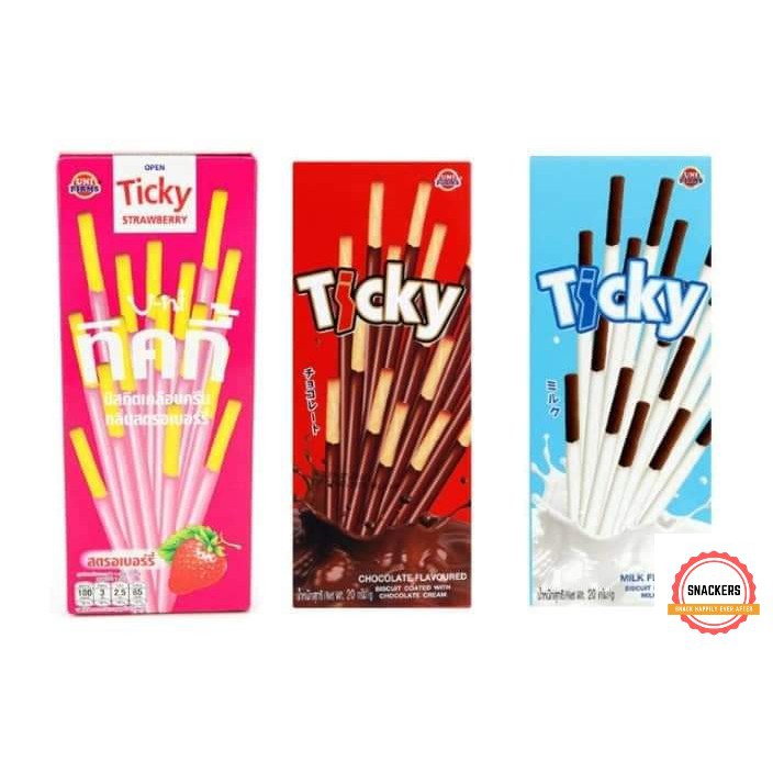 🔥Stok Sedia🔥Thailand Ticky Two Tone Biskut Stick With Cream -18g ...