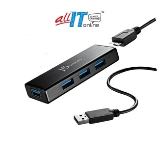 J5create JUH340 Hab USB*4 / 4-Port USB 3.0 Mini Hub with AC Adapter For Acer, HUAWEI, SAMSUNG, Mouse, keyboard