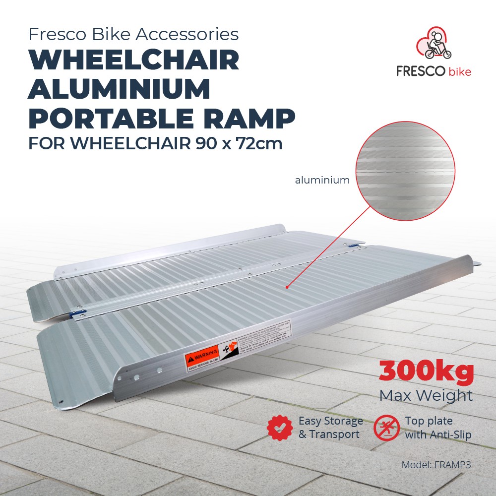 (ready Stock , K.l Cheras)premium Wheelchair Ramp Wheelchair Aluminum 