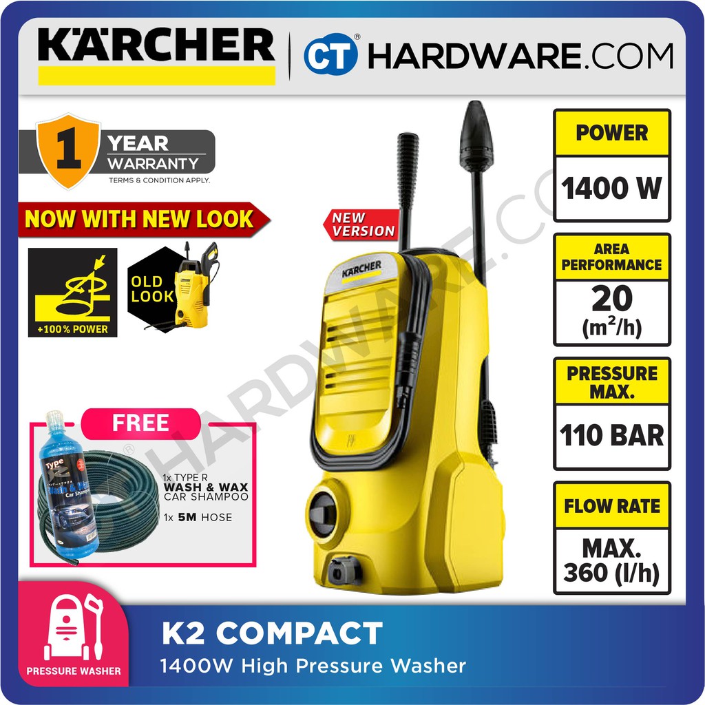 Karcher k2 basic car 110bar deals high pressure washer 1400w 240v