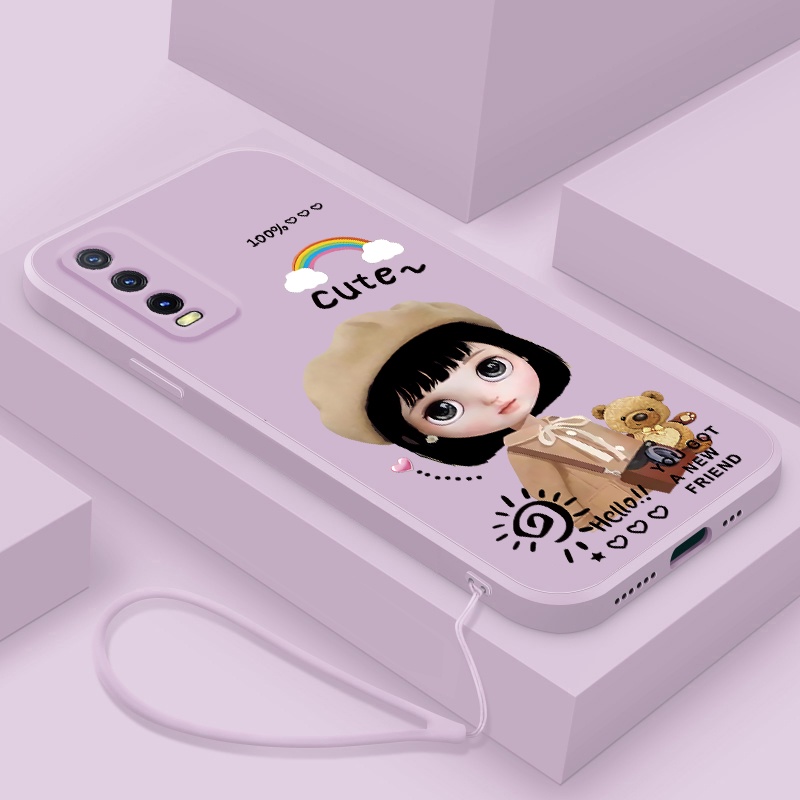 Carcasa Cokitec Para Vivo Y20S - Diseño Fairy Tail, TPU Resistente, Protección Antigolpes, Color Negro