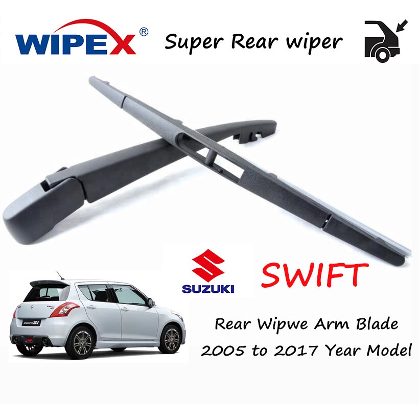 (Original) Suzuki Swift Rear Wiper Arm/Blade Set for 2005 to 2017 SX4