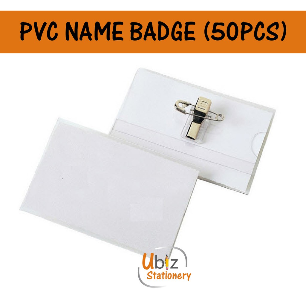 PVC Name Badge (50 pcs) Shopee Malaysia