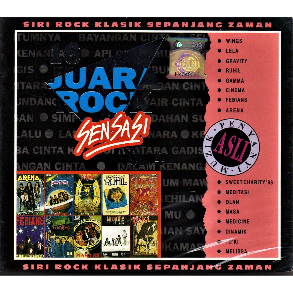 Various - 16 Juara Rock Sensasi VOL.4 ( CD ) Wings Lela Gravity Ruhil ...