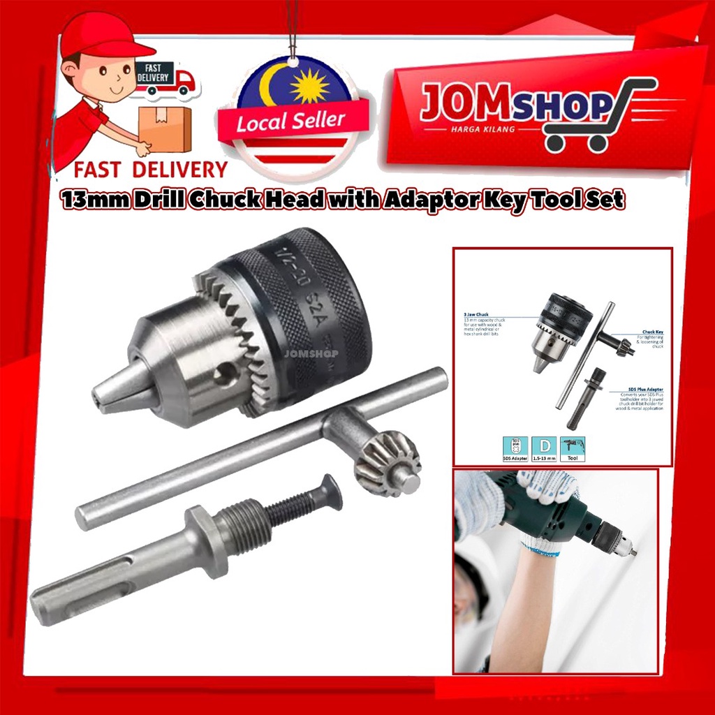 1.5mm13mm SDS Drill Chuck Head Set Adapter Converter with Adaptor Key