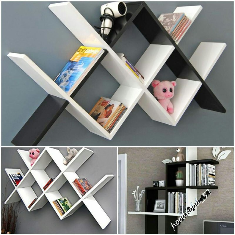 Image showcasing KAYU Minimalist Wall Shelf Multipurpose Wall Shelf Corner Paste Corner ...