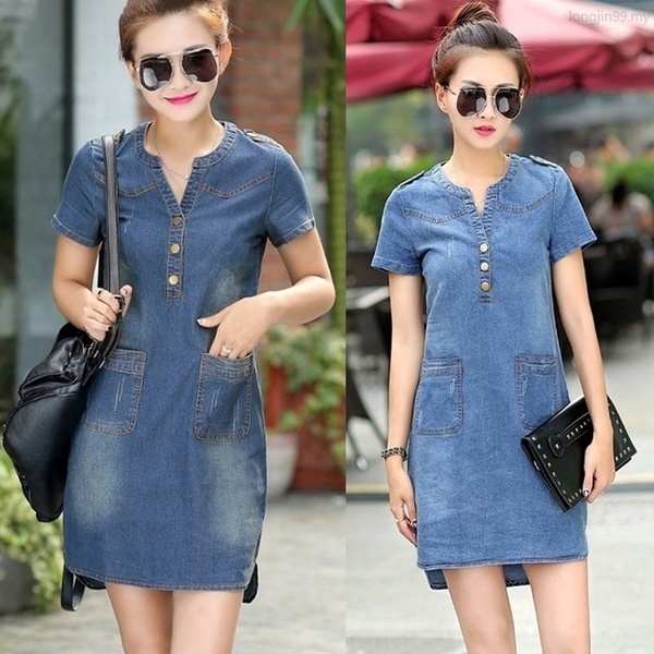 Shopee shop denim dress