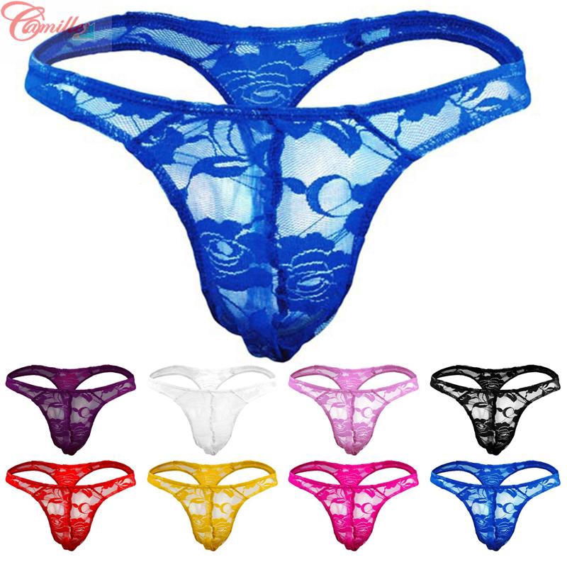 Men Male Underwear Transparent Elastic Mesh Sheer Jockstrap T-back Men ...