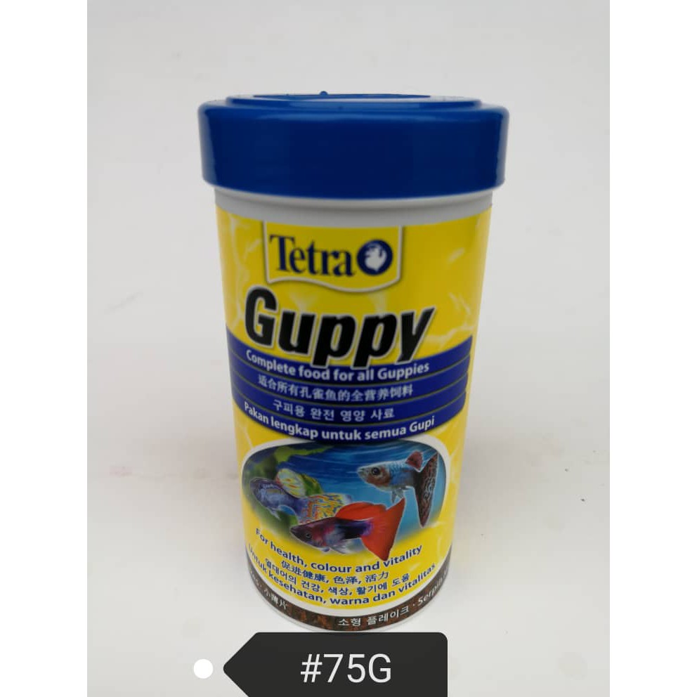Tetra Guppy Mini Flakes Fish Feed Food Aquarium 75g | Shopee Malaysia