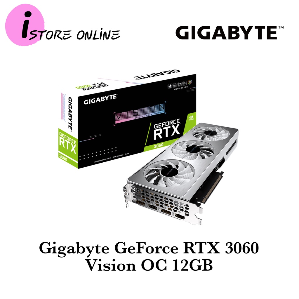 Gigabyte GeForce RTX 3060 VISION OC 12GB GDDR6 Graphic Cards LHR