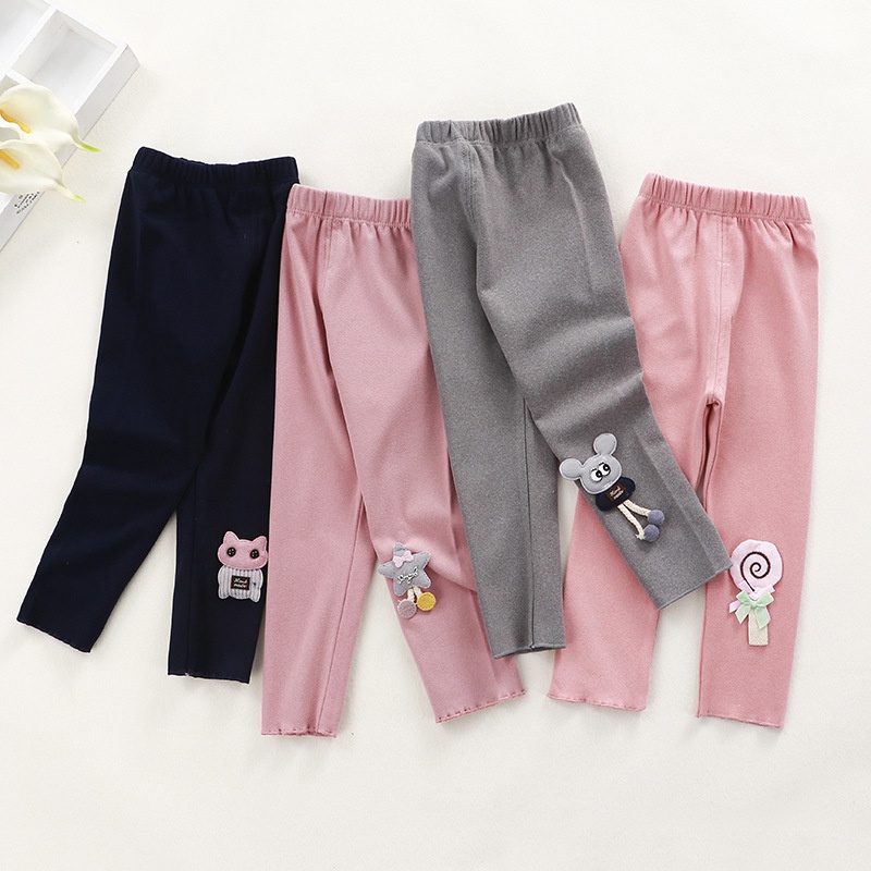 [ZY] 80-150CM Children Casual Leggings Stretch Trousers Spring Autumn ...