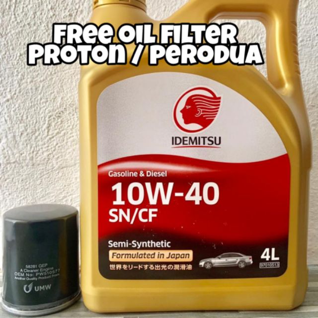 IDEMITSU 10W40 Semi Syn ( Japan petrol station brand 100% imported ...
