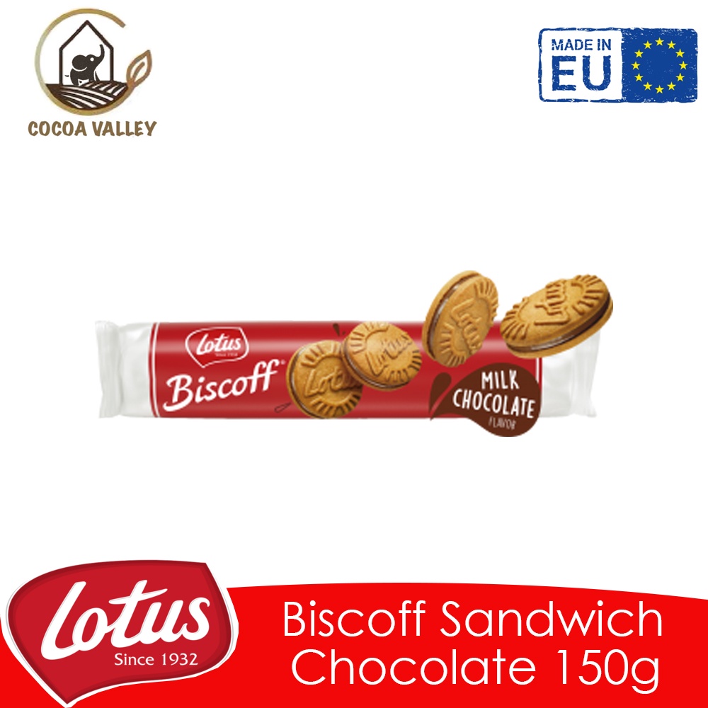 Lotus Biscoff Milk Chocolate Sandwich Biscuit 150g (Made In EU) BB:11/ ...