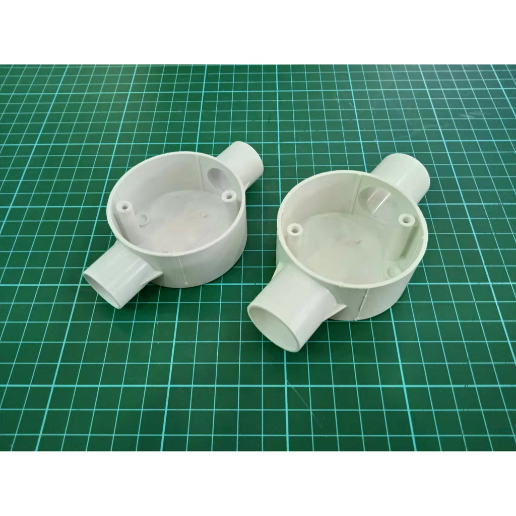 1 PC PVC CONDUIT PIPE 2 WAY THROW BOX 20MM 3/4