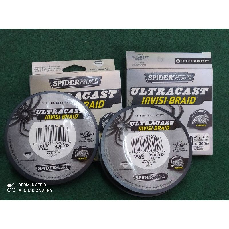 🇲🇾 ULTRACAST INVISI-BRAID SPIDERWIRE 10LB 20LB ( 300YD ) (ULTRA SMOOTH) #  HOT ITEM, READY STOK