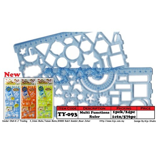 TY-093 Multi Functions Ruler / Painting Template Ruler / Picture ...