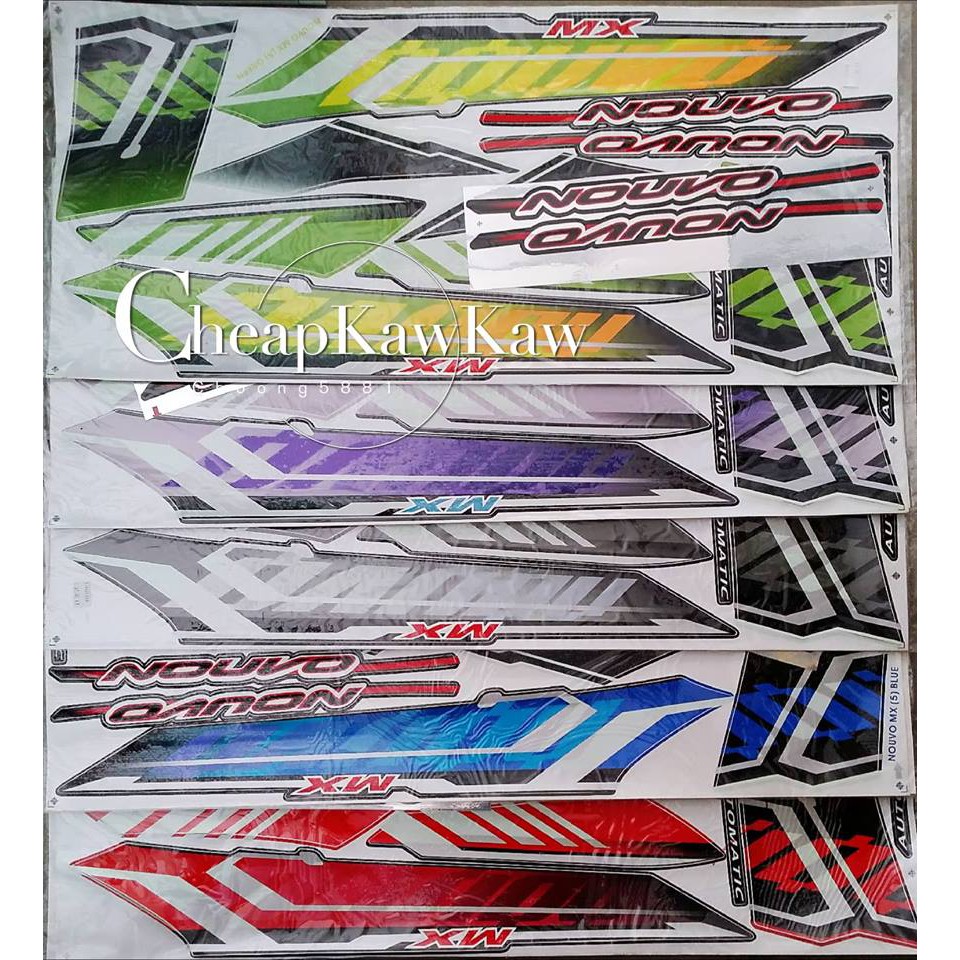 NOUVO S / NOUVO MX ( Thailand Siam ) Body Cover Set Stripe Sticker ( 5