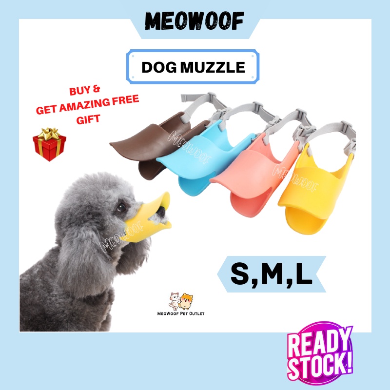 MEOWOOF Dog Mouth Cover Adjustable Dog Muzzle Dog Mouth Guard Dog Anti