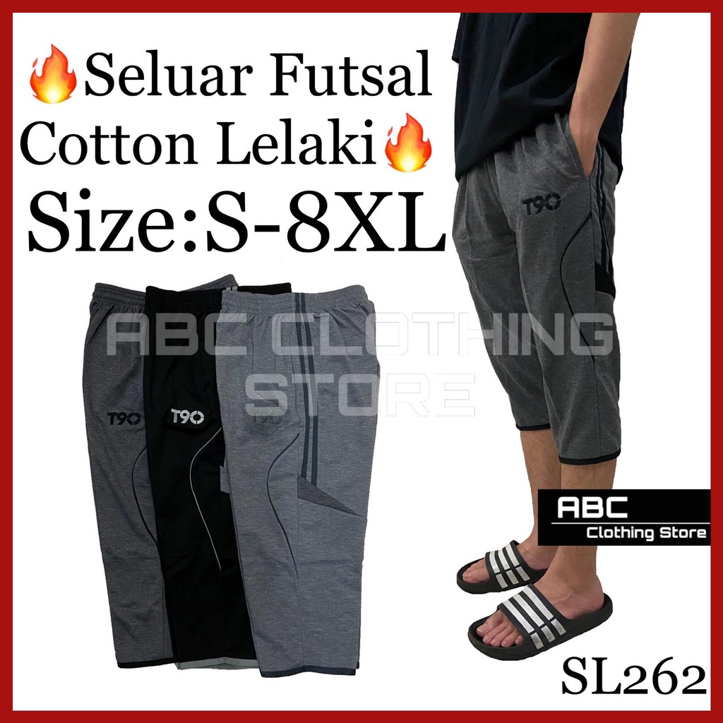 Seluar Futsal Cotton Lelaki 3 suku/ 3 Quarter Pants for Men/ Seluar ...