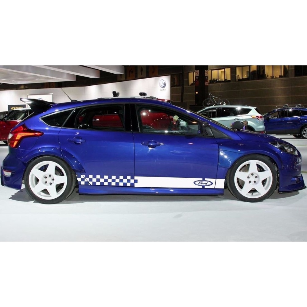 2Pcs Top Decal sticker kit For Ford Focus Rs st body bumbler wing lip ...