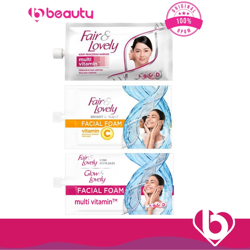BEAUTY Fair & Lovely cream Sachet 9 gr / Fair and Lovely Facial Foam ...