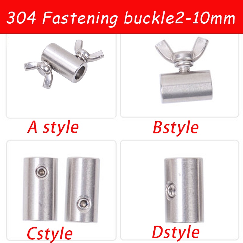304 Stainless Steel Hand-Screwing Clamp Wire Rope Fastener Single ...