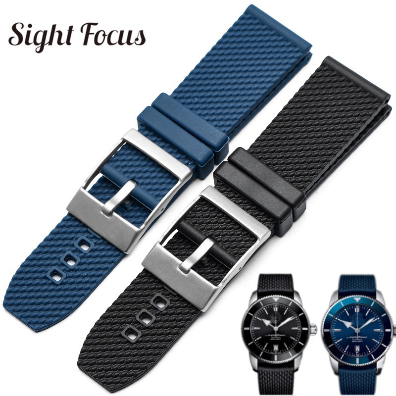 22mm Rubber Watch Band for Breitling Superocean Heritage AB201012