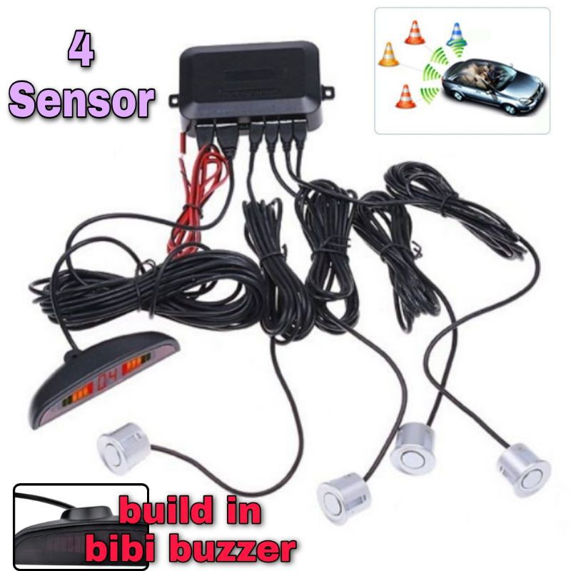 CAR LED DISPLAY 4 SENSOR REVERSE SYSTEM DIGITAL DISTANCE LED DISPLAY ...