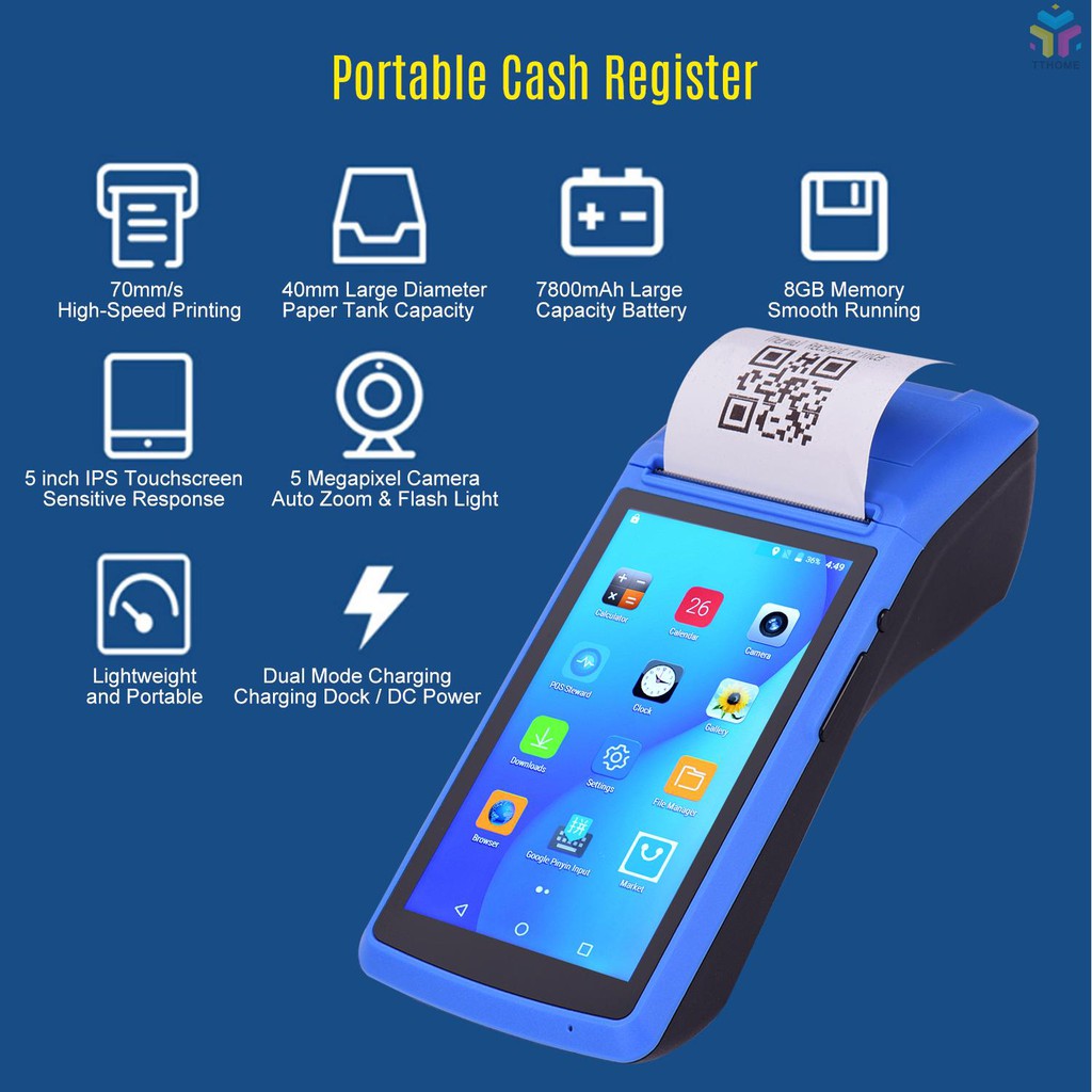 All in One Handheld PDA Printer Wireless Android POS Payment Terminal ...