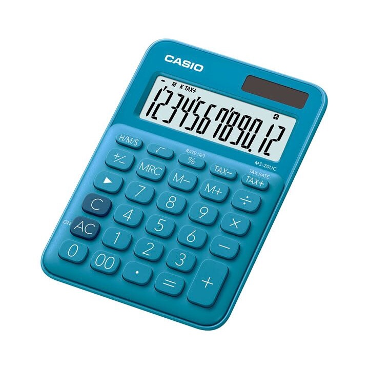 Casio New Colorful Series Calculator MS-20UC 12 Digit Original 1 Year ...