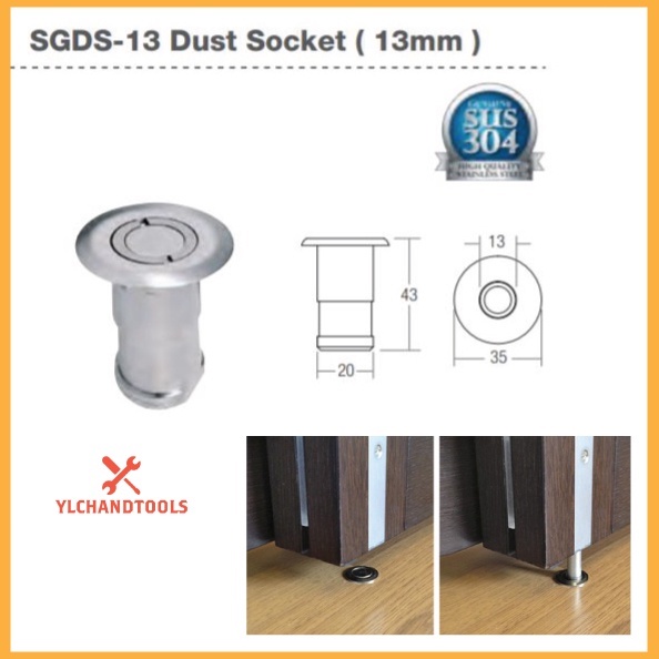 [READY STOCK] St. Guchi SGDS-13 Stainless Steel 304 Dust Socket 13mm ...