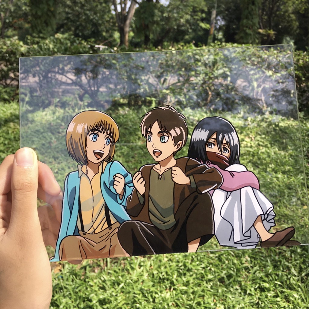 Glass Painting Anime Armin Eren Mikasa Shopee Malaysia