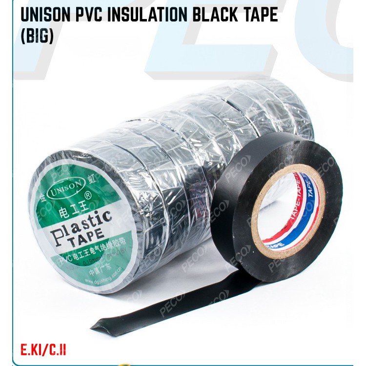 UNISON (BIG) PVC INSULATION BLACK TAPE | Shopee Malaysia