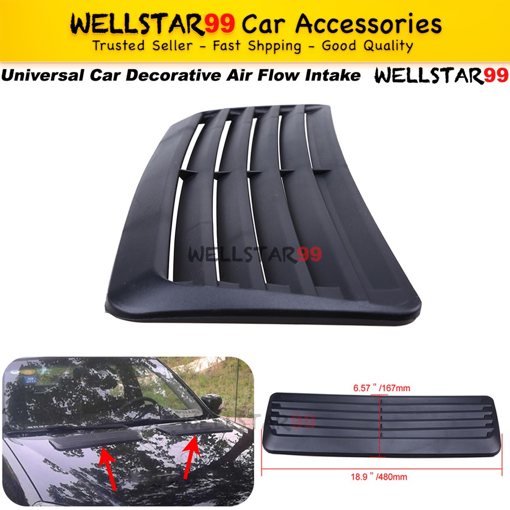 Universal Auto Car Decorative Air Flow Intake Scoop Turbo Vent