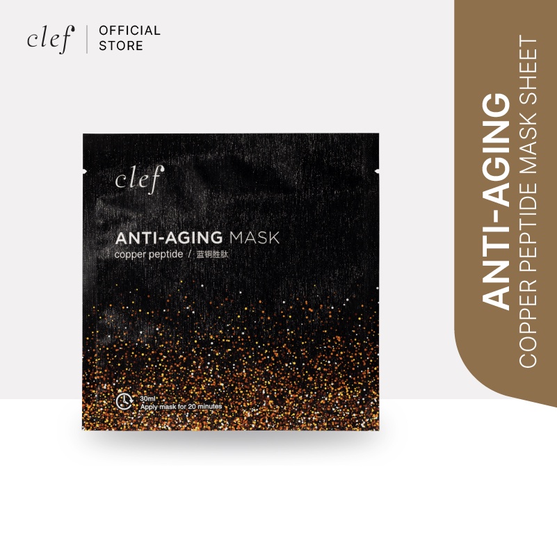 CLEF Copper Peptide Mask Trial Pack (30ml) TravelSized AntiAging Serum Mask for Sensitive