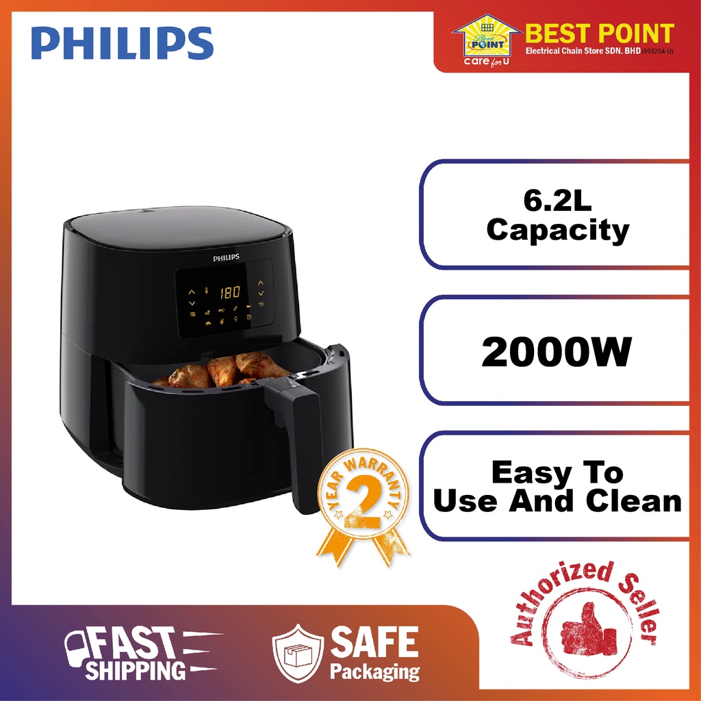 PHILIPS Essential Airfryer XL (6.2L) HD9270 | Shopee Malaysia