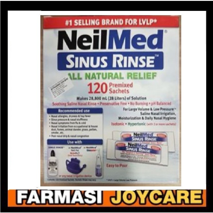 Neilmed sinus rinse saline nasal 120 sachets - Pharmacy & Health