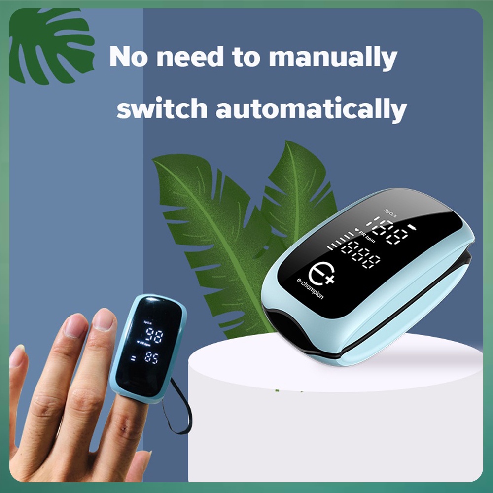 Rechargeable Fingertip Pulse Oximeter Finger Heart Rate Monitor Blood ...