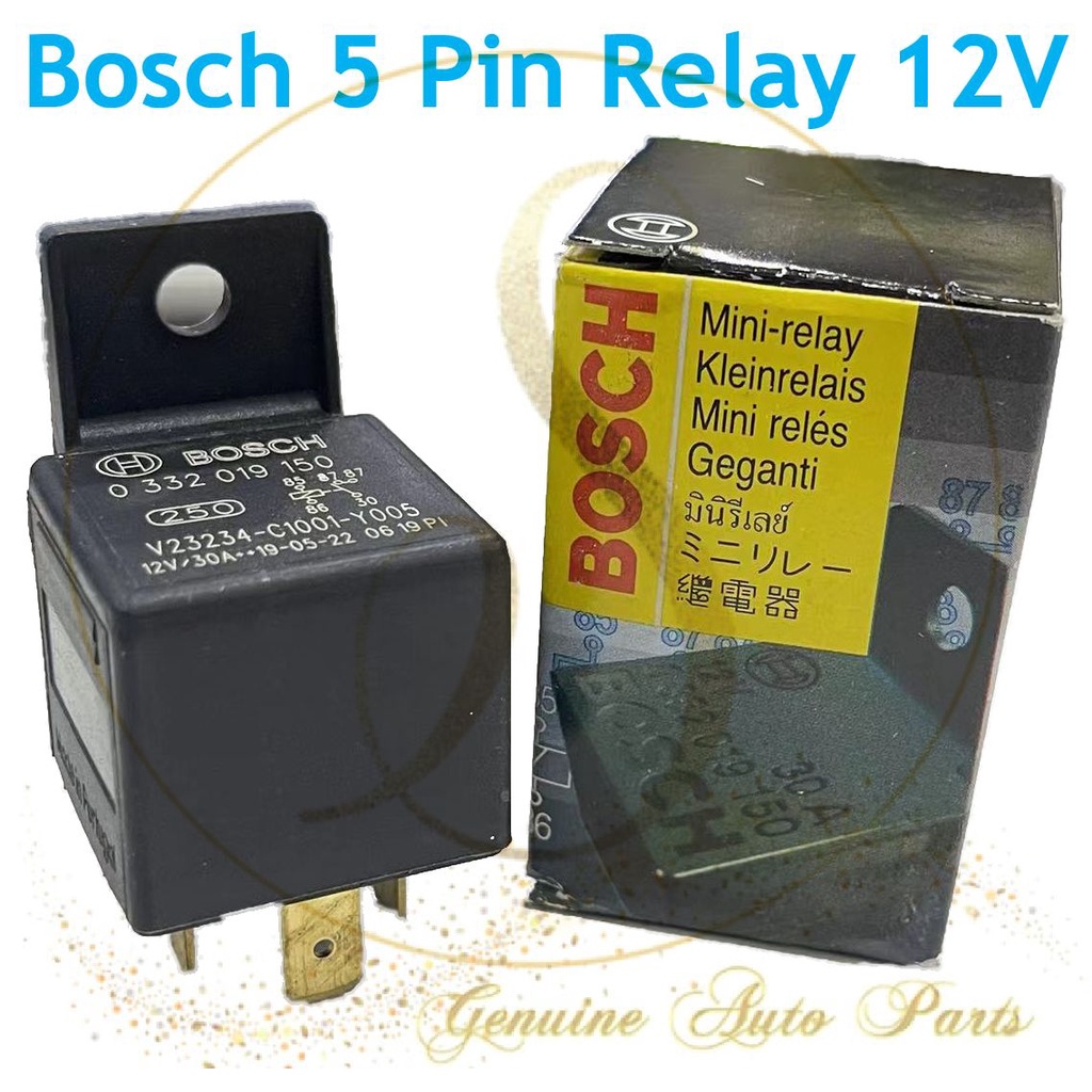 (100% ORIGINAL)Relay 5pin Bosch Relay Horn Relay Headlamp Relay 12V 30A ...