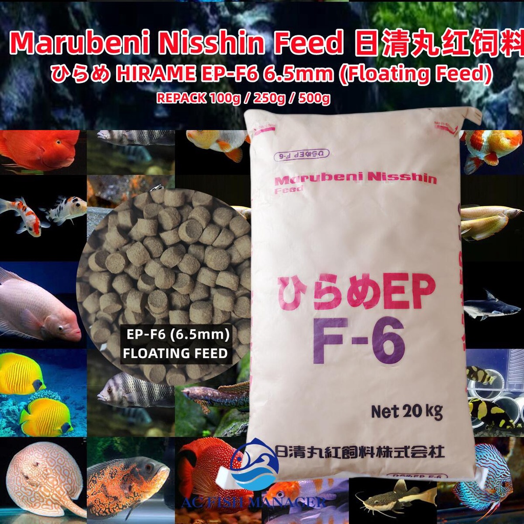 OTOHIME HIRAME EP-F6 400g/200g/100g ( 6.5mm Floating Feed) Repack ...