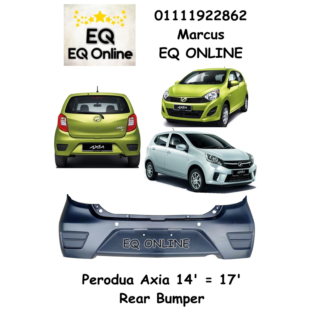 Perodua Axia 2014 or 2017 Rear Bumper (G- Spect) PP Plastic Malaysia ...