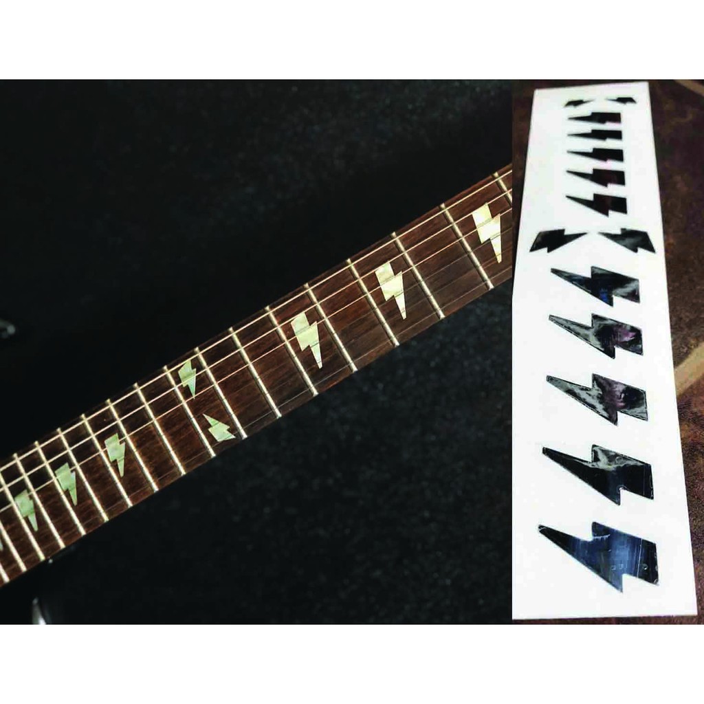 Angus Young Ac Dc Lightning Bolts Lightning Fingerboard Sticker Inlay ...