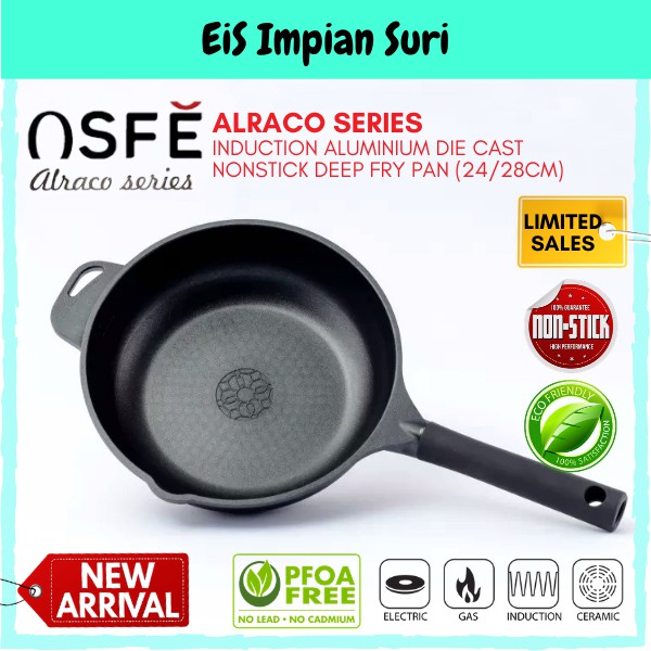 (Ready Stock!!) OSFE Aluminium Die Cast Non Stick 24/28cm Induction ...