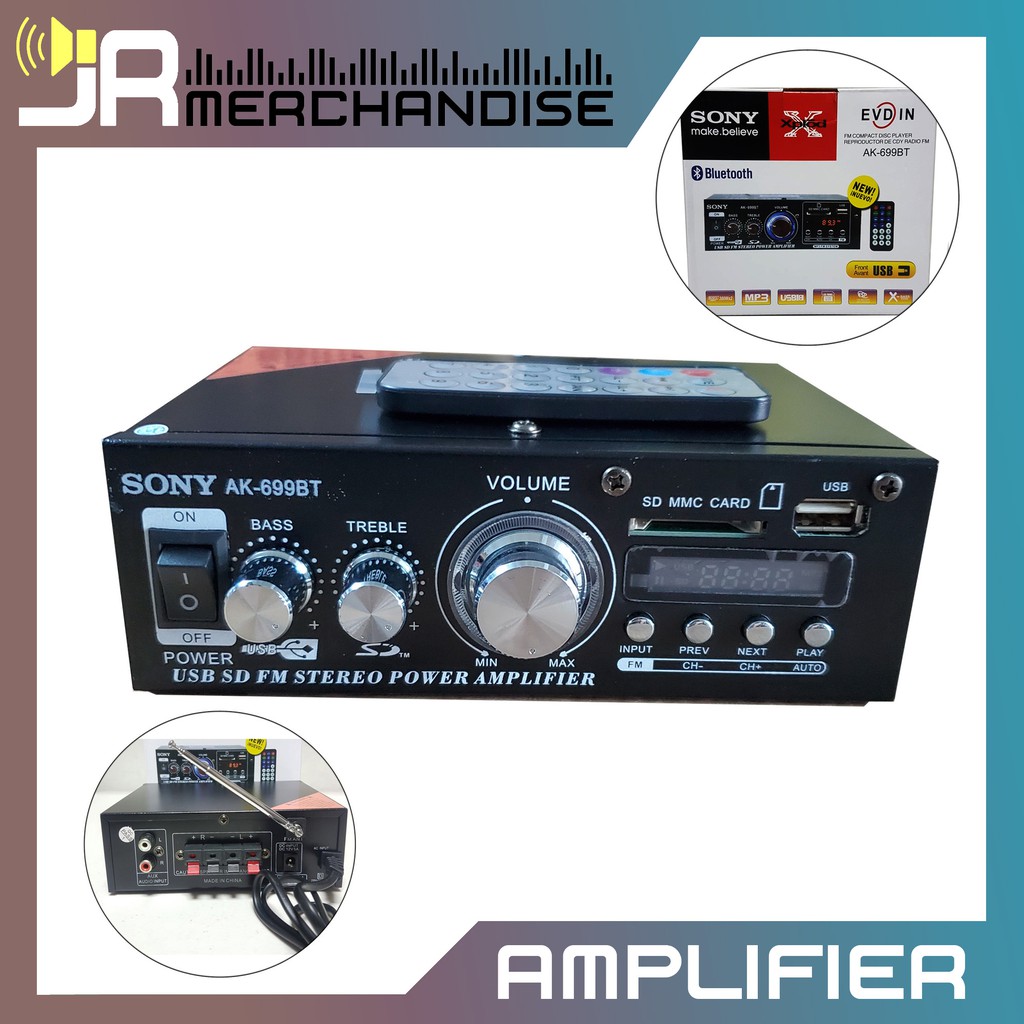 AC/DC Amplifier 300 watts x 2CH (AK-699BT) w/ USB | Shopee Malaysia