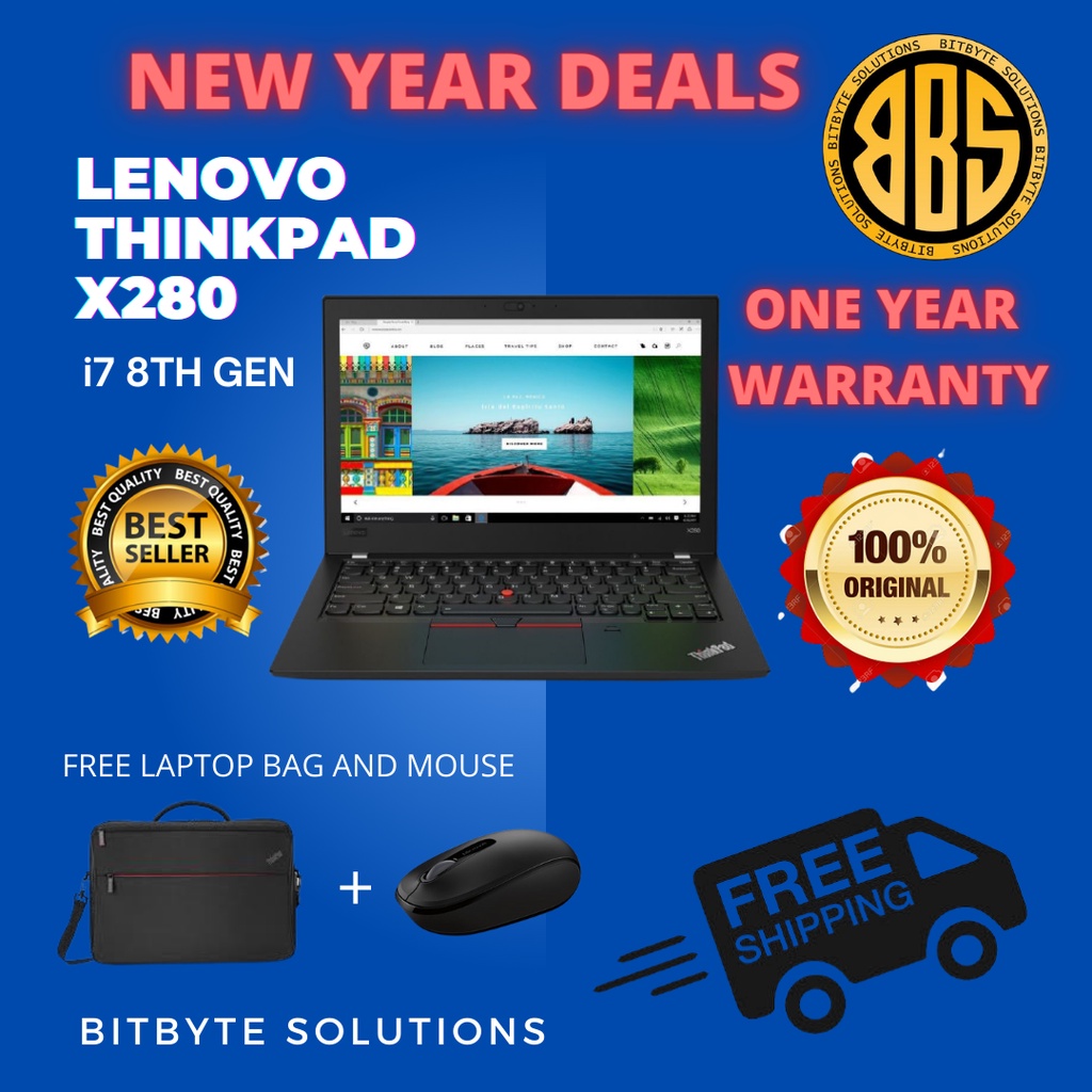 Lenovo ThinkPad X280 12.5 i7-8650U 1.90GHz 16GB No Drive/OS SOLD AS-IS