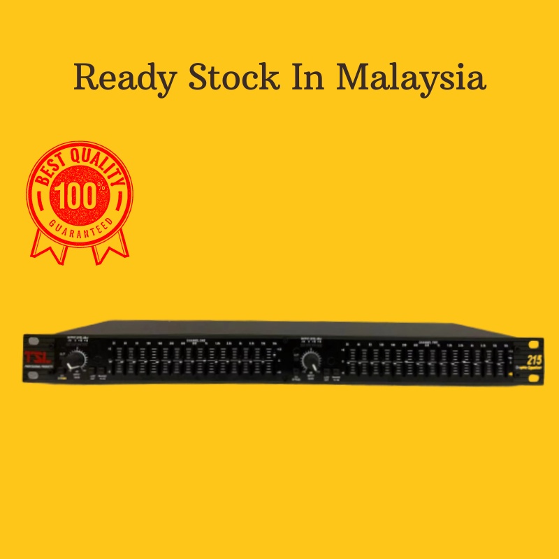 [ Ready Stock ] 215 EQ 2 Channel 15Band Professional Equalizer 1U Rack