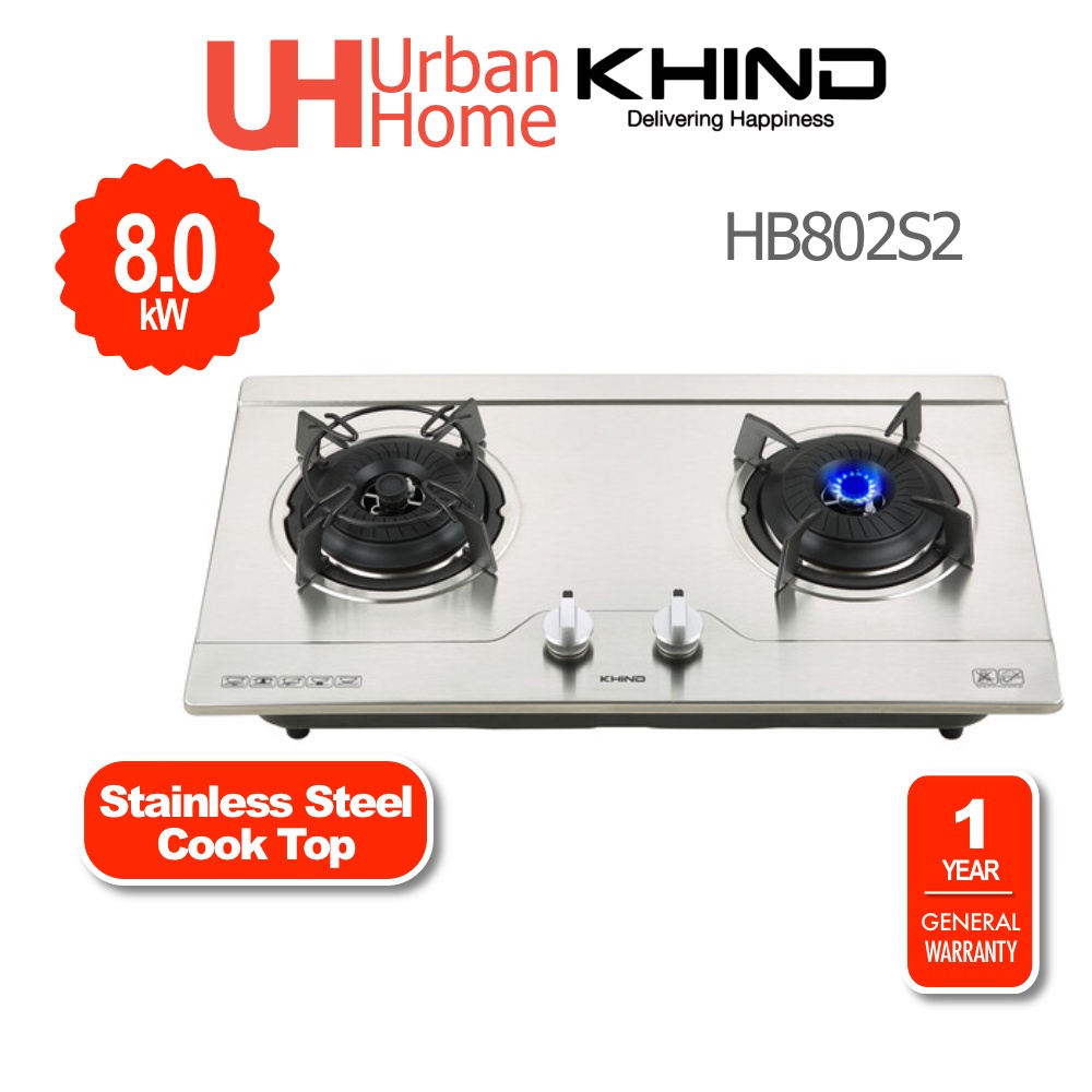 Khind/Pensonic Stainless Steel Cooktop Builtin Hob Stove Dapur Gas