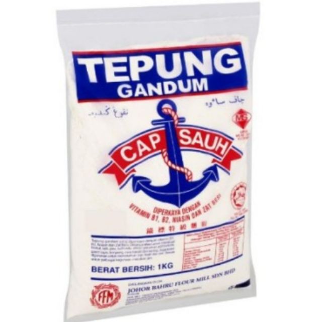 TEPUNG GANDUM CAP SAUH FFM 1KG / FFM ANCHOR BRAND FLOUR 1KG | Shopee ...